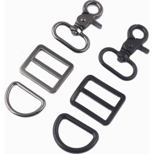 1" Swivel Clasp Claw with D Ring Rectangle Rings D Buckles Trigger Snap Clasp Lobster Clasp Handbag Hook Belt Purse Charm