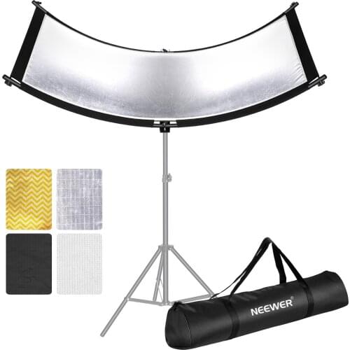 Neewer Clamshell Light Reflector/Diffuser for Studio and Photography Situation with Carry Bag, 66×24 Inch Arclight Curved Light