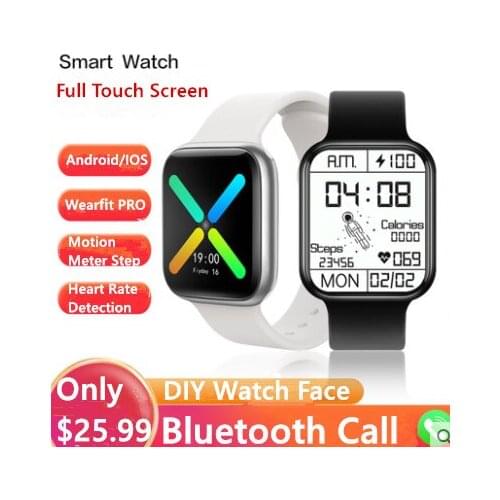 X12 1.75" Smart Watch Men Full Touch Fitness Tracker Blood Pressure Smart Clock Women GTS Smartwatch for Xiaomi Android IOS