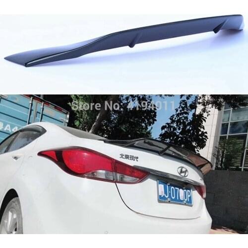 Car Styling High Quality FRP Carbon Fiber Unpainted Color Rear Spoiler Trunk Lip Wing For Hyundai Elantra 2012 2013 2014 2015