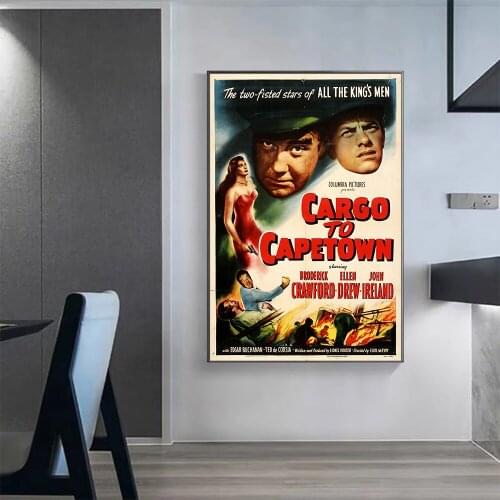 V0307 Cargo to Capetown Vintage Classic Movie Wall Silk Cloth HD Poster Art Home Decoration Gift