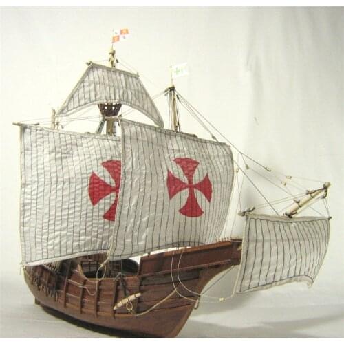 Scale 1/50 Spain classic sailboat model kits Columbus fleet Santa Maria 1492 ship model