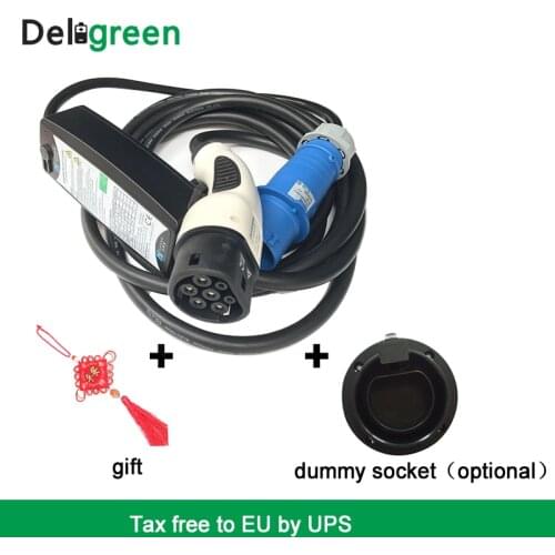 32A Type2 level2 DC Fast EV Car charger Adjustable Blue Red cee EV charging Controller WallBox For EV