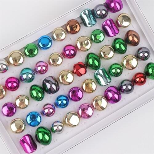 Womens Fashion 10pcs/Lot Mix Style Multicolor Resin Acrylic Smooth Jewelry Rings For Pary Gift