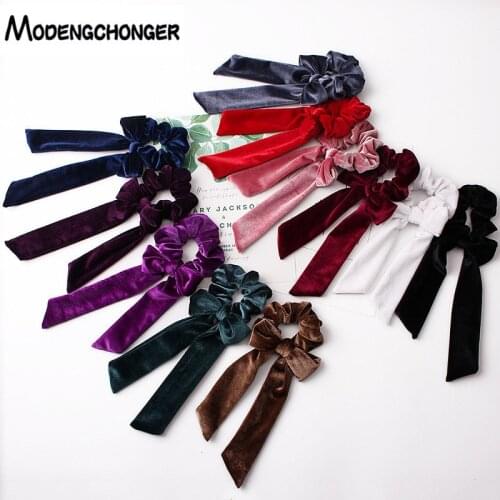 For Women Hair Ties Velvet Scrunchie Elastic Hair Band Bow Hair Rope Sweet Cute Ponytail HeadBand Girls Fashion Hair Accessories