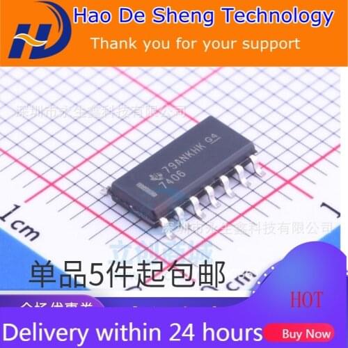10PCS/LOT SN7406DR SN7406D 7406 SOP16 Chip Logic New Original In Stock
