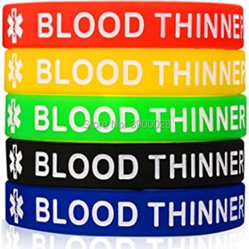 100pc Blood thinner diabetic diabetes medical alert awareness hope faith love strength silicone wristband bracelet