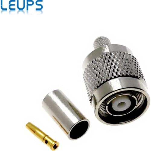 2PCS RP-TNC Male Jack Center Crimp RG58 RG142 RG223 LMR195 50-3 Cables RF Connector