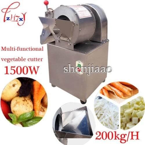 200Kg/h Multi-function Vegetable Cutter Electric Commercial Cutting Machine Slices Of Grated Radish Paprika Cutting Machine 220V