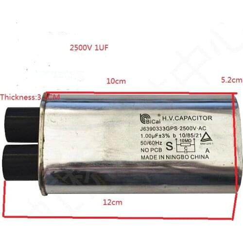 2500V 1.00UF Capacitor Replacement for Pansonic Industrial Microwave Oven J6390333GPS
