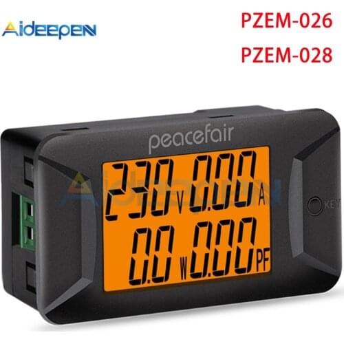400V 100A Digital Ammeter Voltmeter Electronic Load Smart Voltage Current Tester Instrument Power Factor Meter PZEM-026 PZEM-028
