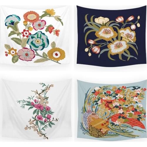 Flower leaves boho decoration home decor tapestry wall hanging room decoration accessories anime room decor tye dye tapestry