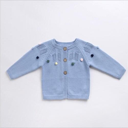 Newborn baby outwear cotton long sleeve terry ball design cardigans infant jackets for boy girls clothes tops children sweaters