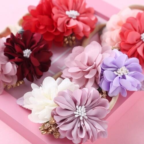 Baby Bows Headband for Girls Kids Headwear Turban Flower Bowknot Elastic Hairband Infants Hair Accessories Headpieces