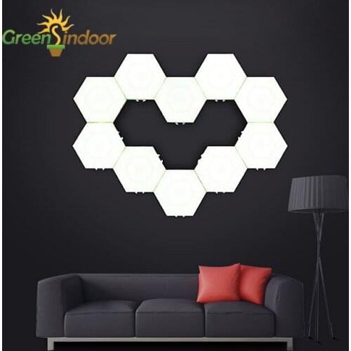 DIY Quantum Lamp Led Modular Touch Sensitive Lighting Hexagonal Lamps Night Light Magnetic Creative Home Decoration Wall Lampara
