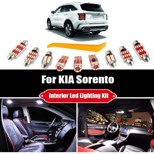 For KIA Sorento JC XM UM 2002-2019 2020 Canbus Vehicle LED Interior Map Dome Trunk License Plate Light Car Lighting Accessories