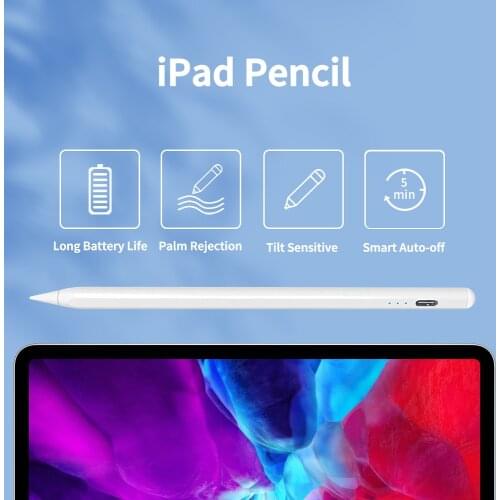 For Stylus Apple Pencil 2 iPad Pen For iPad Pro 11 1st 2nd/ 12.9 3rd 4th/ 2018 6th/ 2019 7th/ mini 5 Air 3 With Palm Rejection