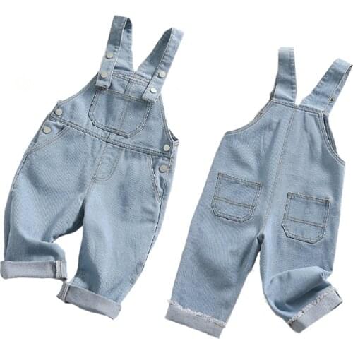 1-3Yrs Kids Jeans Baby Rompers Spring Boys Girls Overalls Jumpsuit Pants Toddler Trousers Jeans Kids Clothes Children Clothing