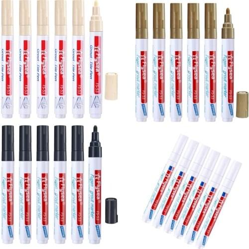 Flysea 6 Pcs Tile Pen Wall Grout Restorer Pen Repair Marker Grout Filler Pen for Restoring Tile Grout Wall Floor Bathrooms