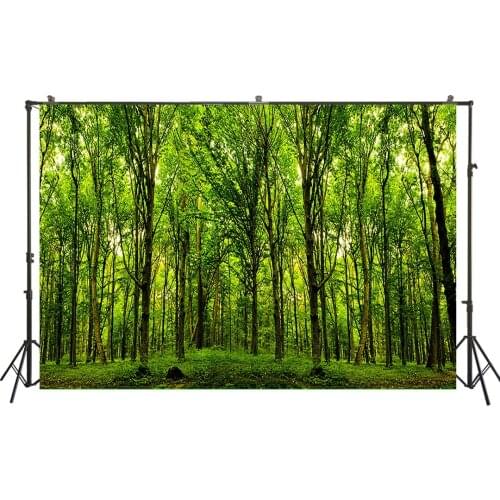HUAYI Photography Background Wedding Backdrops Green Forest Vinyl Baby Birthday Party Child Photo Studio Backdrop W-121