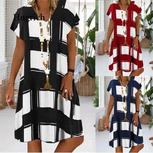 Hugrich Summer Dresses In A Cage
