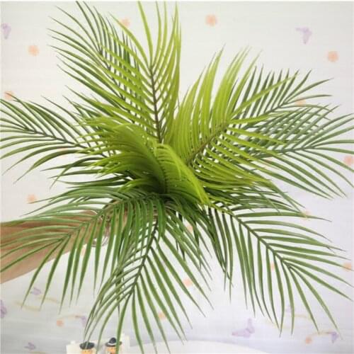 Artificial Plant Flowers Decorative Tropical Leaves Wedding Home Party Decor Plastic Green Fern Leaf Flower Accessories
