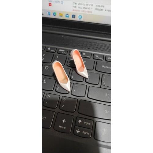 Custom 1/6th Fashion White High Heeled Shoe Model for 12" Female Body