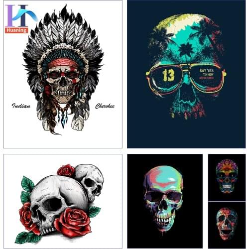 Painting By Numbers Adults Skull Modern Hand-painted Furniture Decoration Diy Painting Handicraft Gifts Coloured By Numbers
