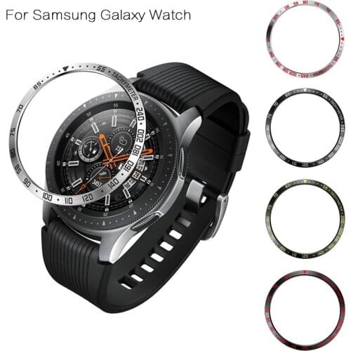 Bezel Ring for Samsung Galaxy Watch 42mm/46mm Adhesive Cover Anti Scratch Stainless Steel Metal Sticker for Samsung Gear S3