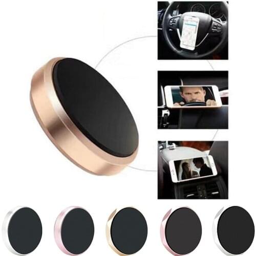 Magnetic Car Phone Holder Universal Metal Magnet Sticker Mobile Stand Phone Holder Car Mount Support Car Accessories Interior
