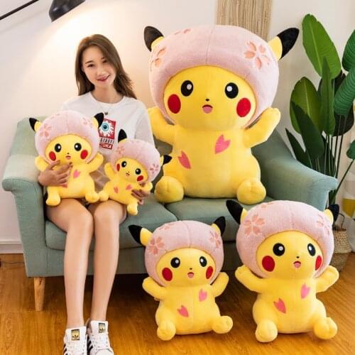 Stuffed Animals Pikachued Sakura Kawaii Girl Heart Pokemon Stuffed Animal Soft Anime Doll Valentines Day Gift For girlfriend