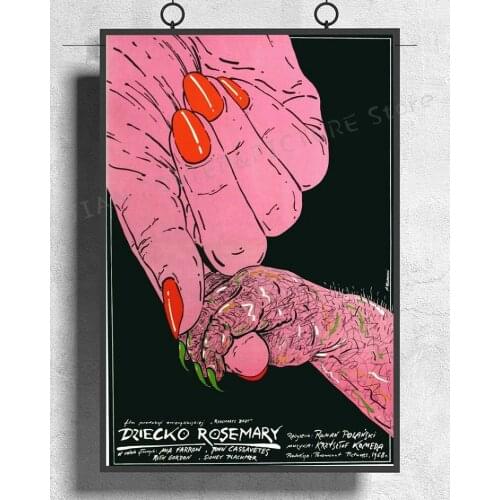 NJ520 ROSEMARYS BABY Movie Horror Satanic Cult Exorcist Polish Rare Wall Sticker Silk Poster Art Home Decoration