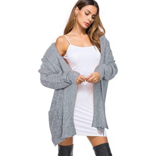 BYUAN Solid Knitted Sweater Women Coat Fall Sweaters for Women Cardigan Sweater Mujer 2018 Autumn Winter Long Sweaters Ladies