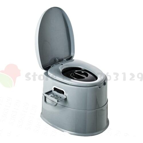 Portable Toilet Seat Elderly Pregnant Home Outdoor Travel Camping Caravan Movable Toilet Load 250kg Adult Children 42X50X40CM