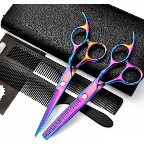 6.5 inch black New Professional Hairdressers Hair Scissors Barber Big Cutting Scissors Thinning Shears Hair Clipper
