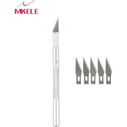 Carving Knife Handle Craft Cutter 5 Blades Wood Tools Sculpture Engraving DIY Cutting PCB Repair Karambit Cs Go Non-slip Comfort
