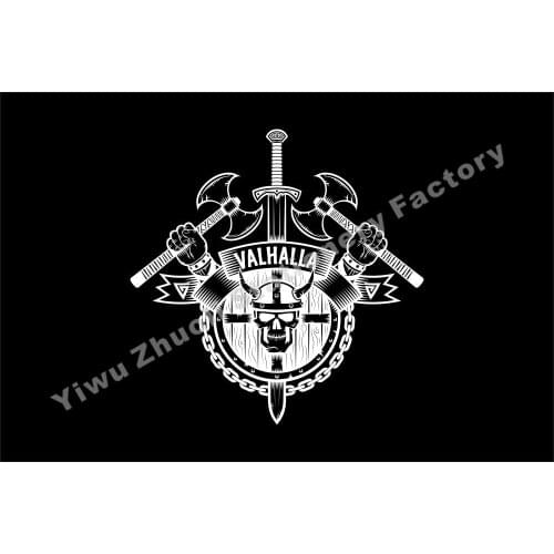 NORD WARRIOR falg VALHALLA.Toxic sign falg 90*60cm 150*90cm 180*120cm
