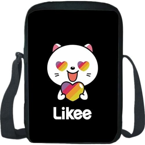 Likee Messenger Bag Popular Rainbow Likee Cat Cartoon Crossbody Bag Cosplay Students Teens Backpack