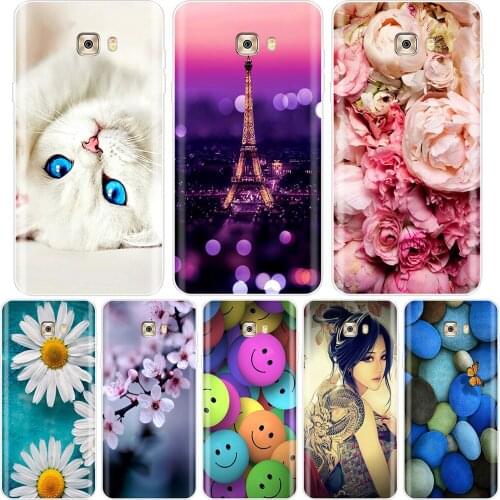 TPU Phone Case For Samsung Galaxy C5 C7 C9 Pro Silicone Fashion Soft Back Cover Cute Cat For Samsung Galaxy C5 C8 C7 2017