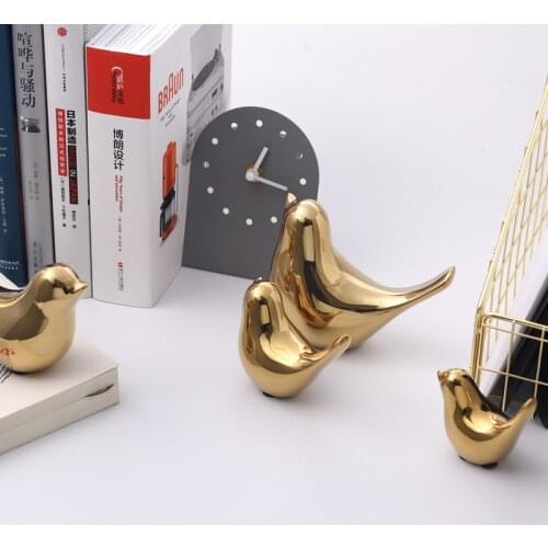 Office Home Decoration Golden Bird Ceramic Decoration Modern Small Family Nordic Style Living Room Creative Small Decoration