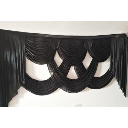 3M high wedding swags for wedding decoration party stage wedding decorative backdrop background curtain swags ice silk fabric