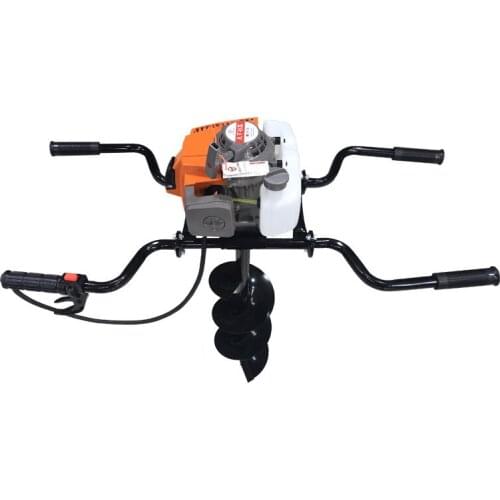 63CC 1E48F Double man operated ground drilling digger agricultural earth driller small planting machine