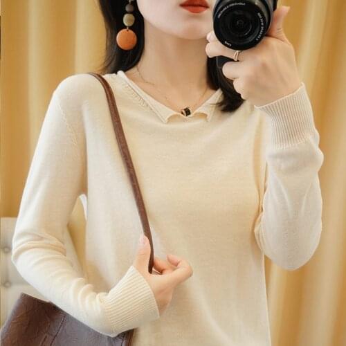Women Cashmere Sweater Fashion Autumn Cashmere Wool Kint Sweater Solid Slim Sexy Pullovers Coat Female Blouse Knit Sweater