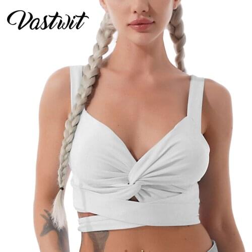 Women Summer Twist Knot Front Sleeveless Crop Top V Neck Lace-up Camisole Wide Shoulder Strap Vest