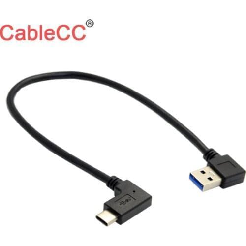 Zihan USB-C 3.1 Angled Reversible to 90D Right Angled USB 3.0 Cable for Laptop Phone