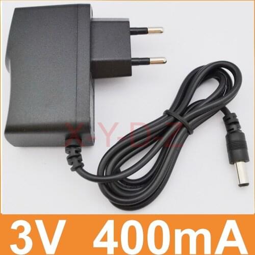 1PCS 3V 400mA High quality AC 100V-240V Converter Switching power adapter DC 3V 0.4A 400mA Supply EU Plug DC 5.5mm x 2.1mm