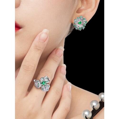 100% 925 Sterling Silver Emerald Cut Emerald Gemstone Earrings, Earrings for Women Elegant Gorgeous