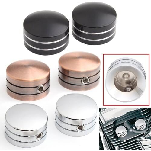 2Pcs Motorcycle Spark Plug Head Bolt Cap Screw Nut Round Protector Cover For Harley Sportster XL883 XL1200 Twin Cam Touring