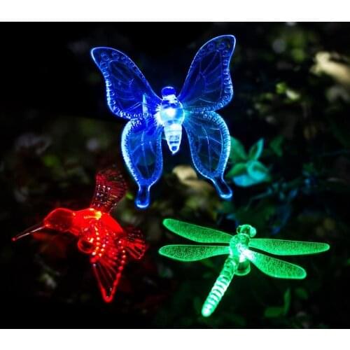 3 Pack Solar Garden Light Outdoor Solar Figurine Stake Light Color Changing Solar Landscape Light For Yard Lawn Patio Pathway