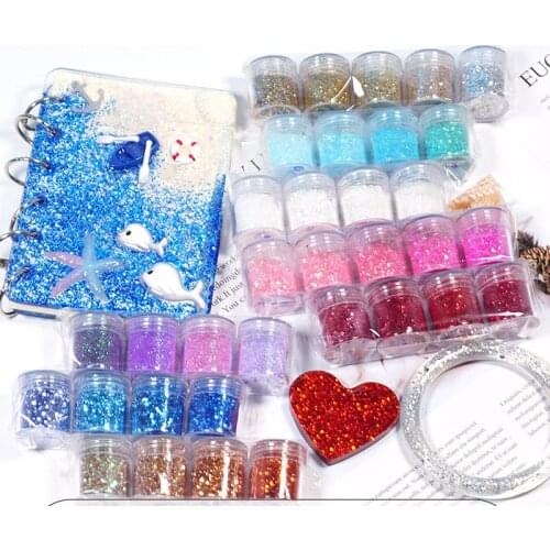 4Bottle/set Multicolor Sequins Pieces Uv Epoxy Resin Mold Diy Jewelry Filling for Diy Silicone Mold Tools Jewelry Making